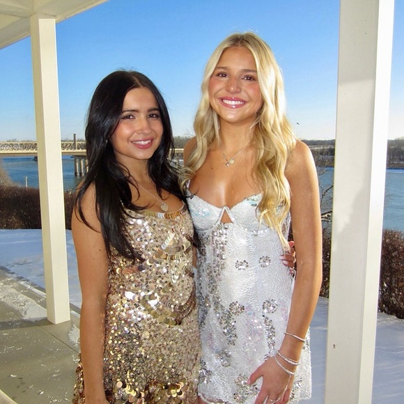 LoveShackFancy Dresses & Skirts - LoveShackFancy sequin gold dress